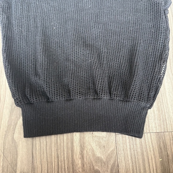 PROJECT SOCIAL T WOMENS BE REAL SWEATER MESH SHEER TANK - BLACK - Picture 3 of 6